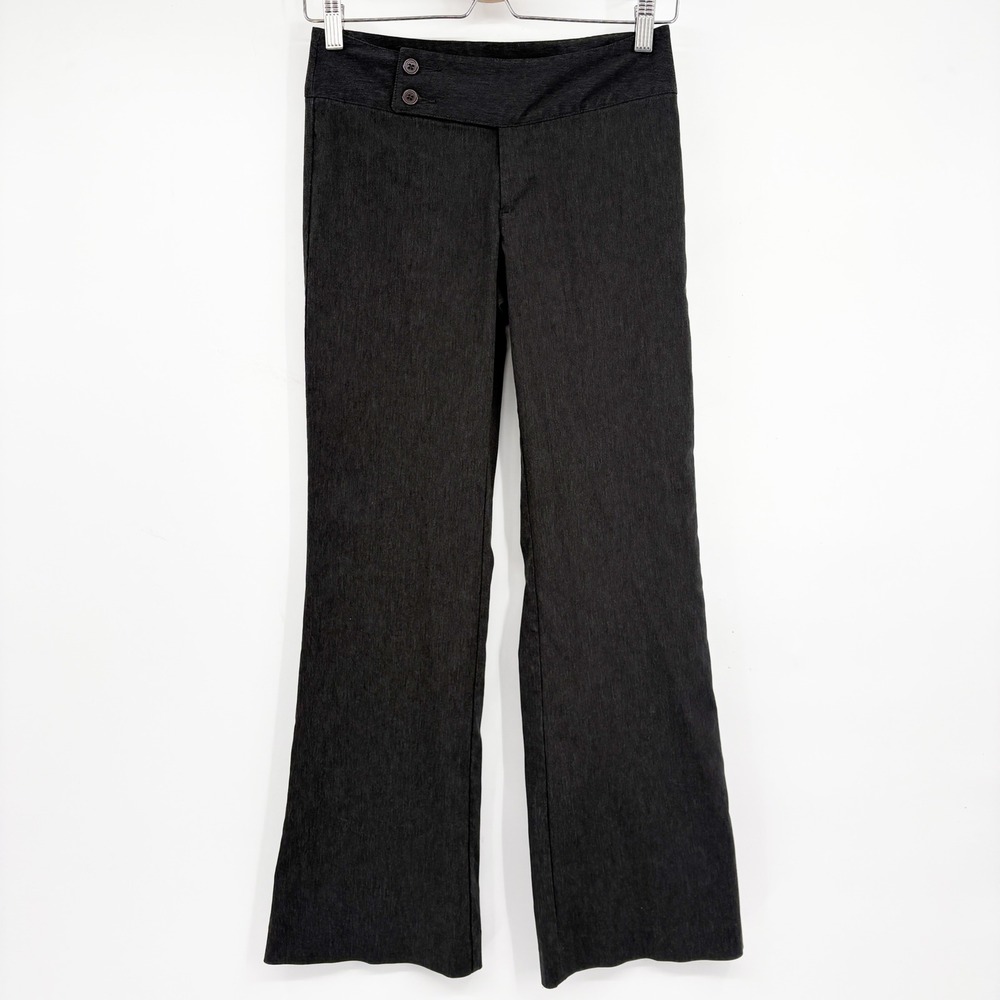 Ellemenno Womens Gray Y2K Office Siren Professional Flare Trouser Pants Size 3